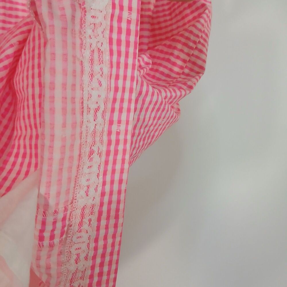 Lilly Pulitzer Lowe Dress 8 Fiesta Pink Gingham Peplum NWT Preppy Coastal Resort - Picture 8 of 14